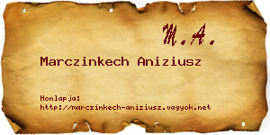 Marczinkech Aniziusz névjegykártya